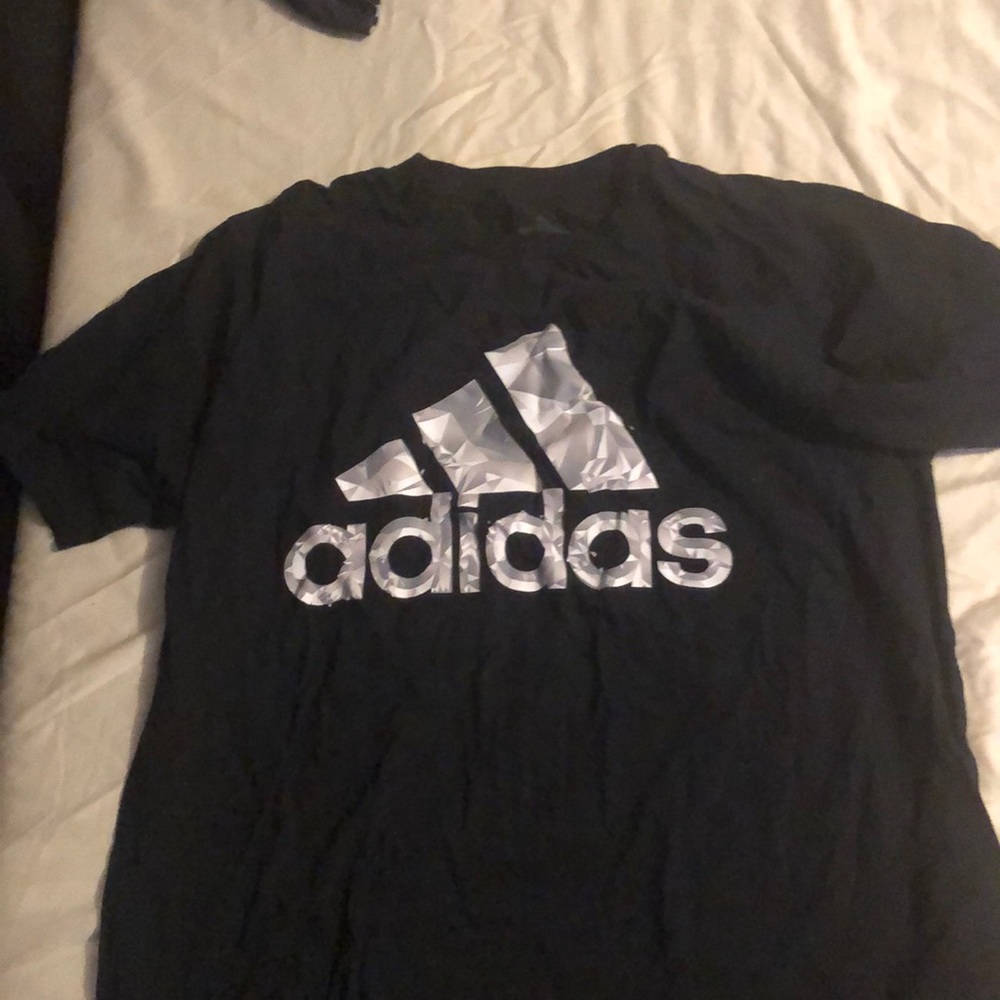 Black white and gray adidas short sleeve